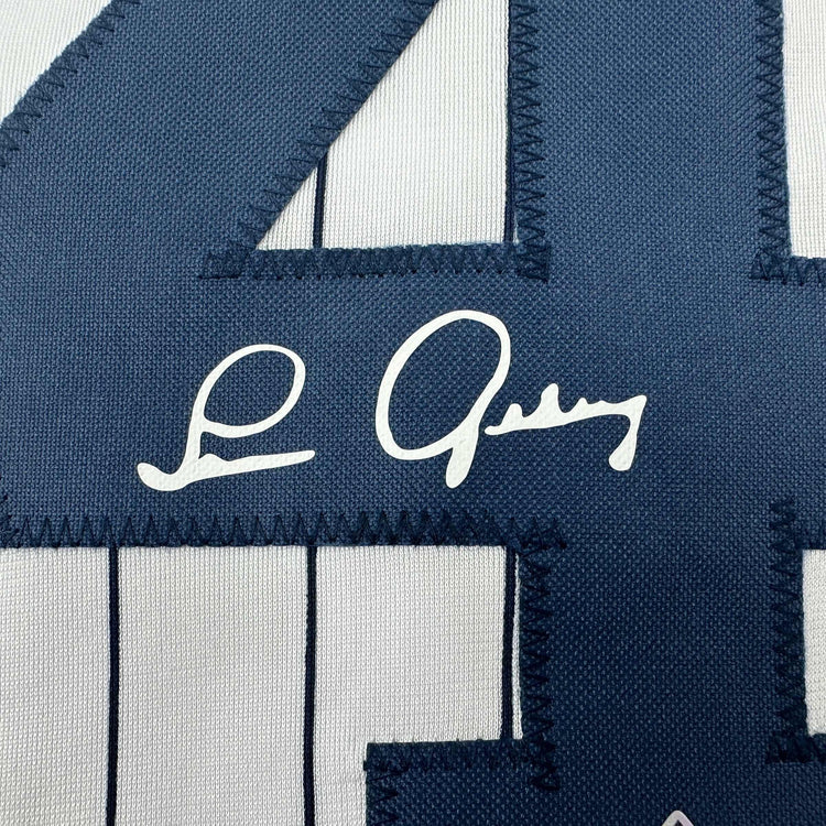 Facsimile Autographed Lou Gehrig New York Pinstripe Reprint Laser Auto Baseball Jersey Size Men's XL