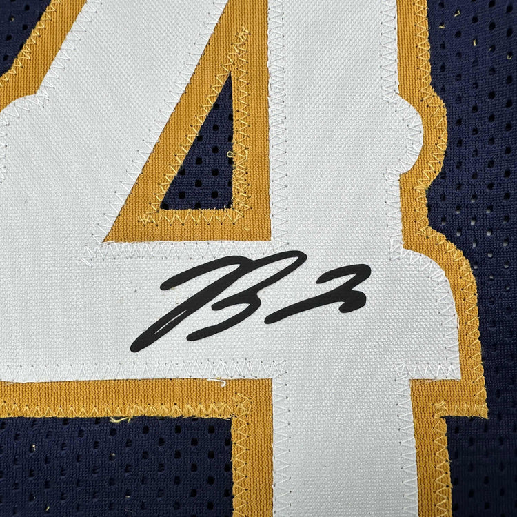 Facsimile Autographed Brandon Ingram New Orleans Blue Reprint Laser Auto Basketball Jersey Size Men's XL