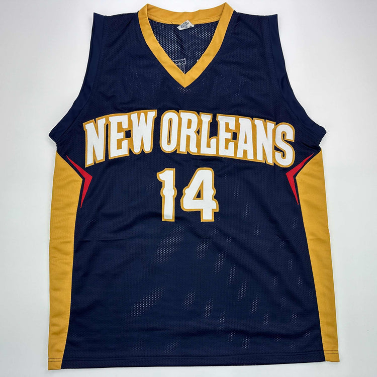 Facsimile Autographed Brandon Ingram New Orleans Blue Reprint Laser Auto Basketball Jersey Size Men's XL