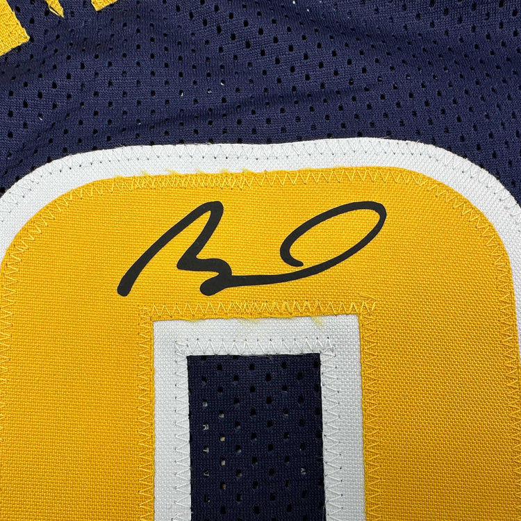 Facsimile Autographed Bennedict Mathurin Indiana Blue Reprint Laser Auto Basketball Jersey Size Men's XL