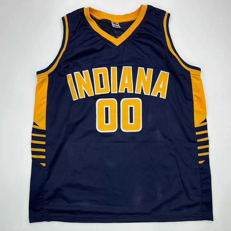 Facsimile Autographed Bennedict Mathurin Indiana Blue Reprint Laser Auto Basketball Jersey Size Men's XL