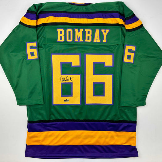 Facsimile Autographed Emilio Estevez Gordon Bombay Green Reprint Laser Auto Hockey Jersey Size Men's XL