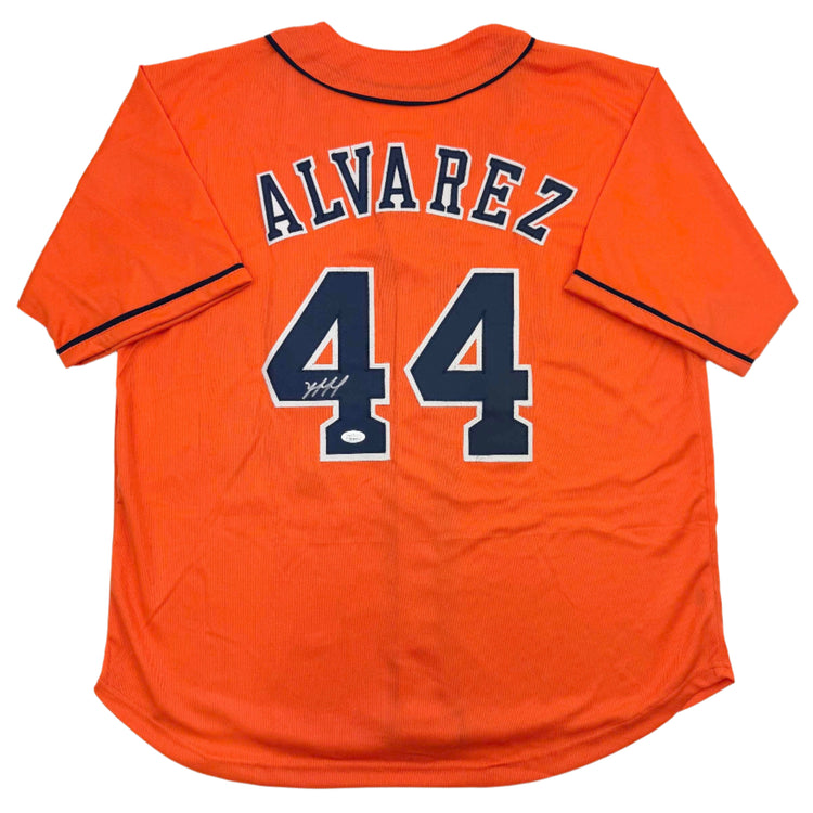 Autographed/Signed Yordan Alvarez Houston Orange Baseball Jersey JSA COA