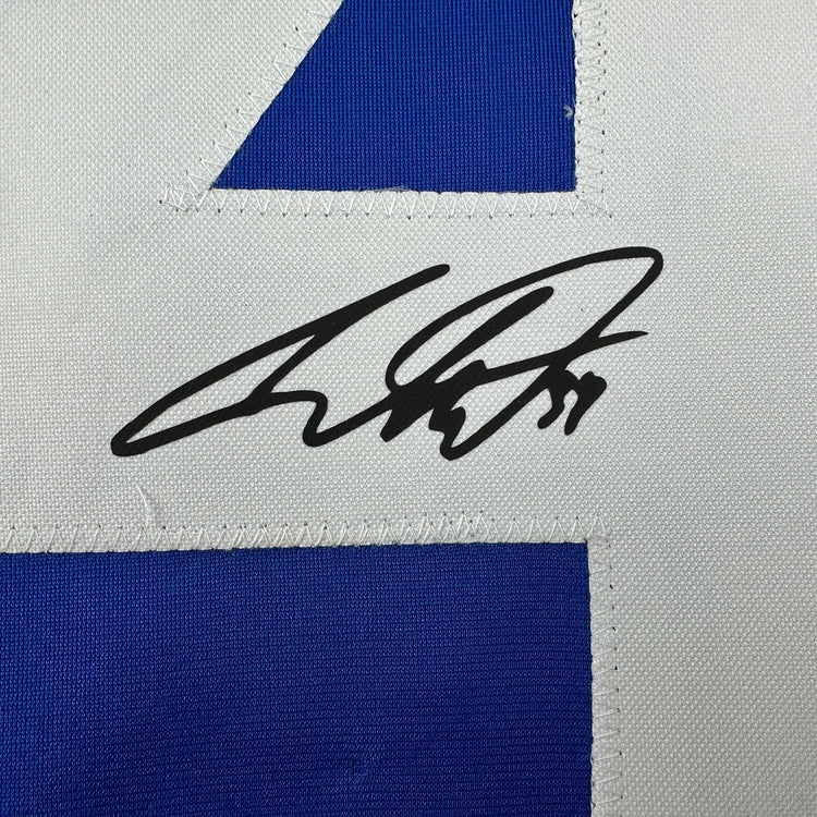 Facsimile Autographed Auston Matthews Toronto Blue Reprint Laser Auto Hockey Jersey Size Men's XL