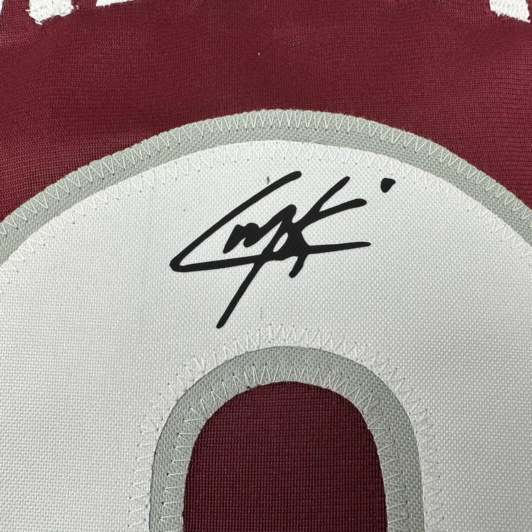 Facsimile Autographed Cale Makar Colorado Maroon Reprint Laser Auto Hockey Jersey Size Men's XL