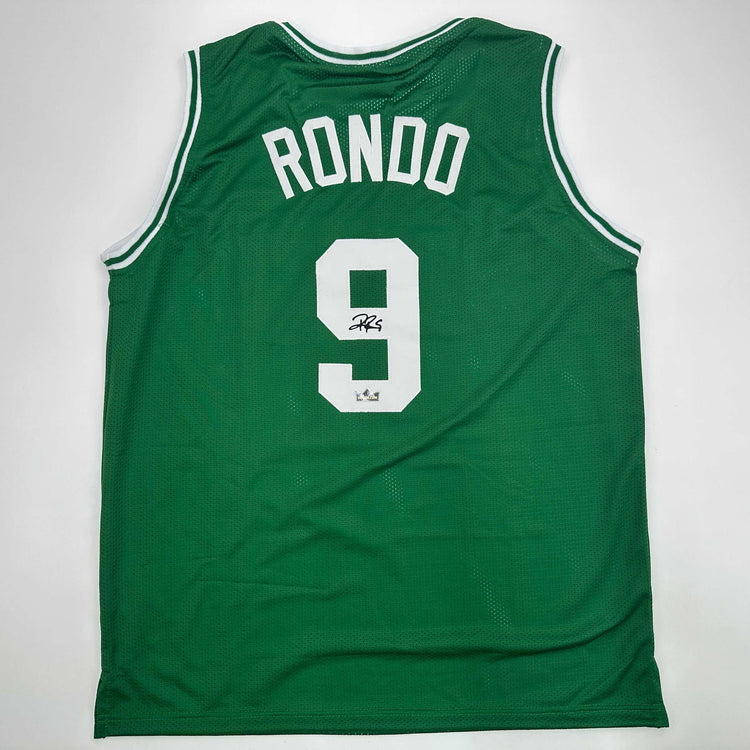 Facsimile Autographed Rajon Rondo Boston Green Reprint Laser Auto Basketball Jersey Size Men's XL