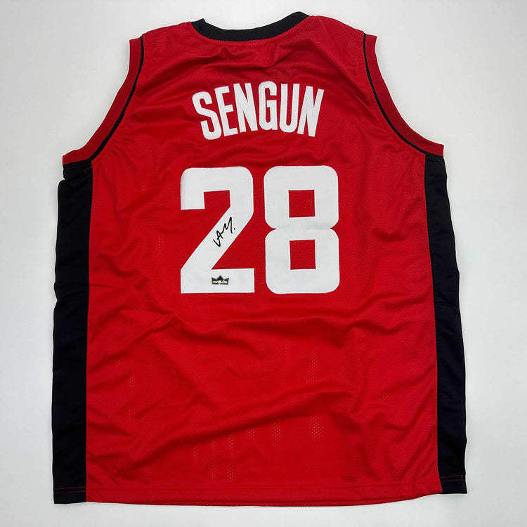 Facsimile Autographed Alperen Sengun Houston Red Reprint Laser Auto Basketball Jersey Size Men's XL
