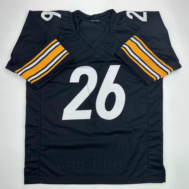 Facsimile Autographed Le'Veon LeVeon Bell Pittsburgh Black Reprint Laser Auto Football Jersey Size Men's XL