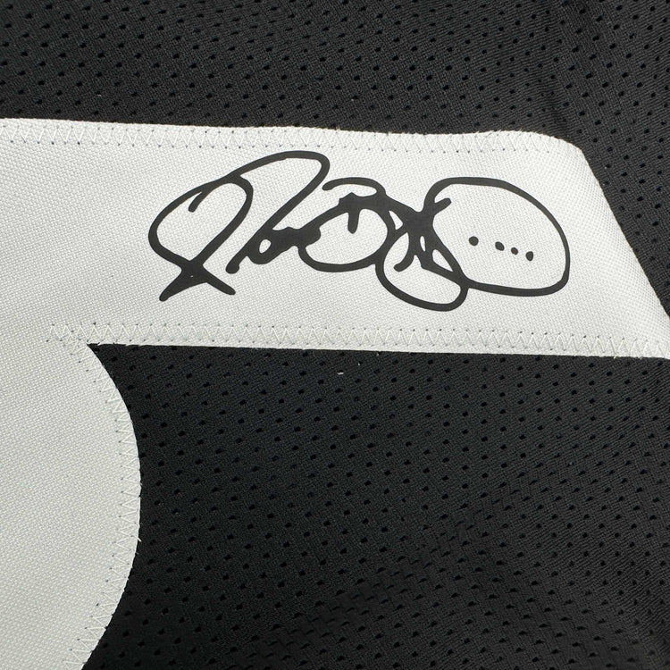 Framed Facsimile Autographed Jerome Bettis 35x39 Pittsburgh Black Reprint Laser Auto Football Jersey
