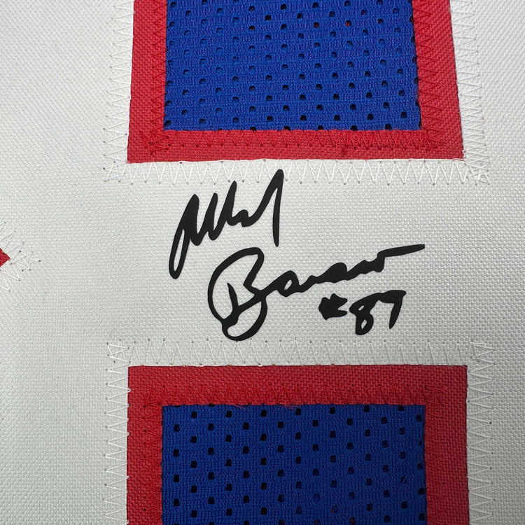 Facsimile Autographed Mark Bavaro New York Blue Reprint Laser Auto Football Jersey Size Men's XL