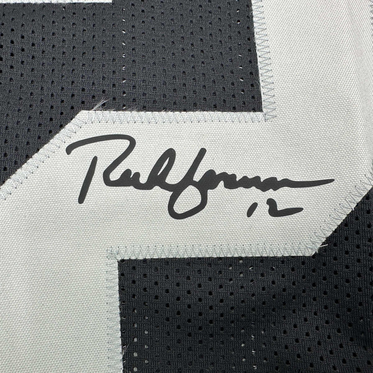 Facsimile Autographed Rich Gannon Oakland Las Vegas Black Reprint Laser Auto Football Jersey Size Men's XL