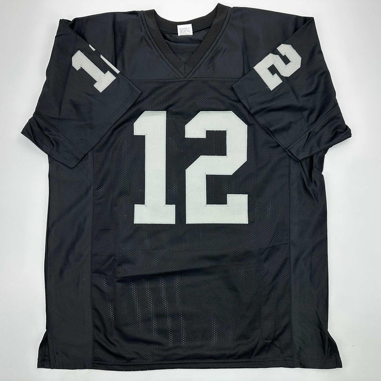 Facsimile Autographed Rich Gannon Oakland Las Vegas Black Reprint Laser Auto Football Jersey Size Men's XL