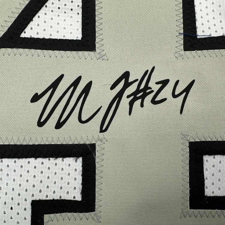 Facsimile Autographed Marshawn Lynch Oakland Las Vegas Color Rush Reprint Laser Auto Football Jersey Size Men's XL