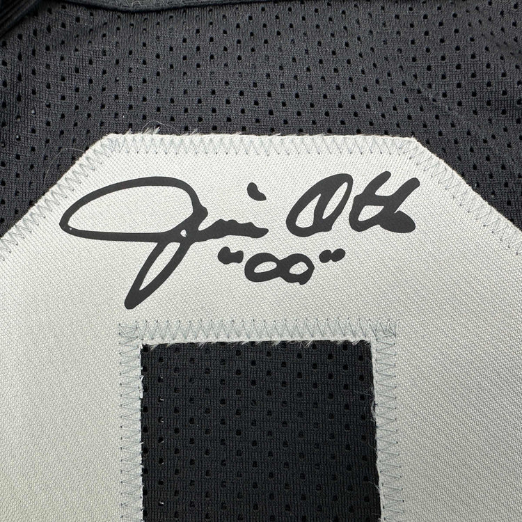 Facsimile Autographed Jim Otto Oakland Las Vegas Black Reprint Laser Auto Football Jersey Size Men's XL