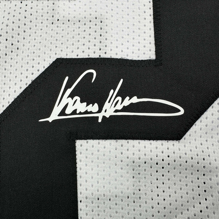Facsimile Autographed Franco Harris Pittsburgh White Reprint Laser Auto Football Jersey Size Men's XL