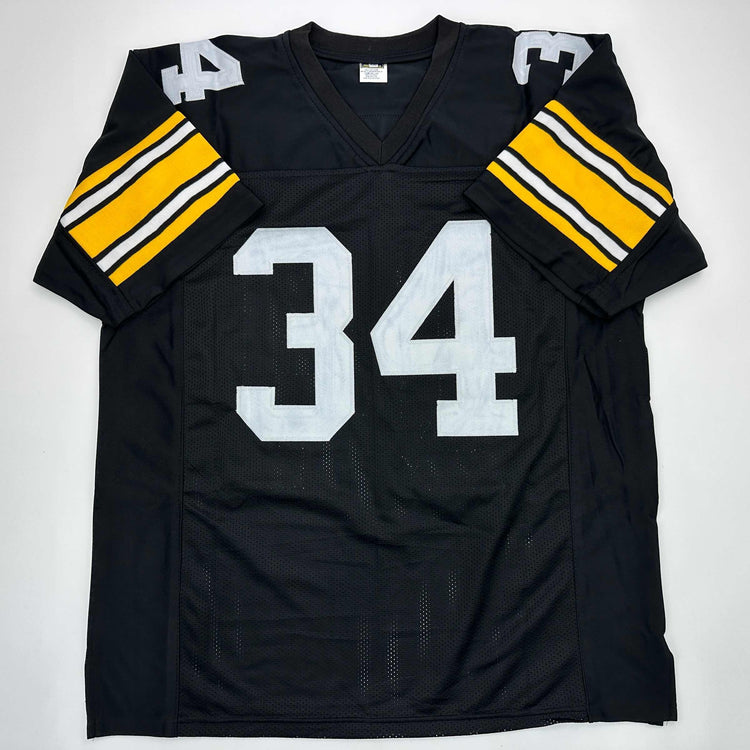 Facsimile Autographed Andy Russell Pittsburgh Black Reprint Laser Auto Football Jersey Size Men's XL