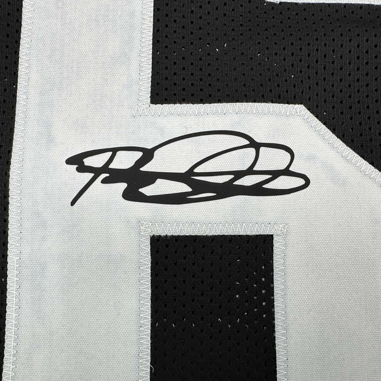 Framed Facsimile Autographed Rod Woodson 35x39 Pittsburgh Black Reprint Laser Auto Football Jersey