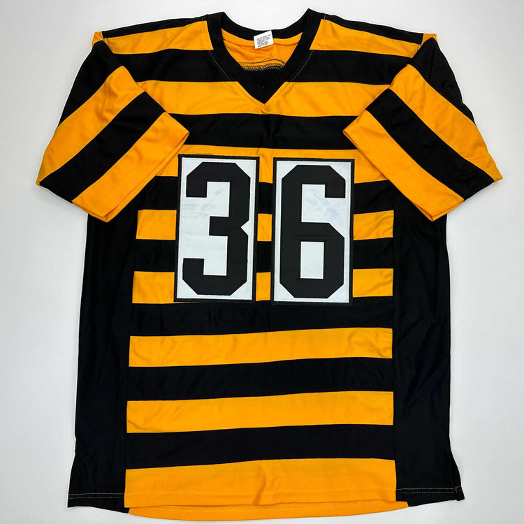 Facsimile Autographed Jerome Bettis Pittsburgh Bumble Bee Reprint Laser Auto Football Jersey Size Men's XL