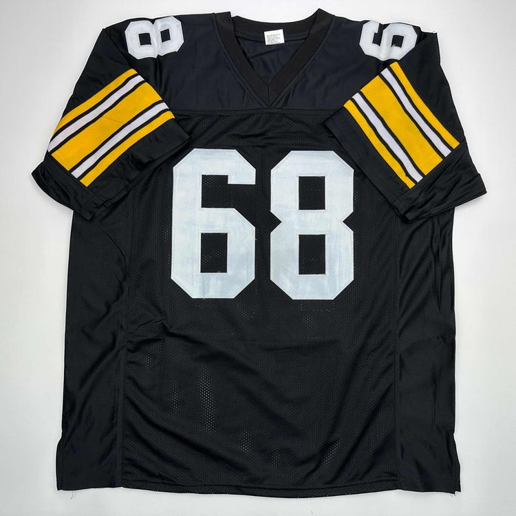 Facsimile Autographed L.C. LC Greenwood Pittsburgh Black Reprint Laser Auto Football Jersey Size Men's XL