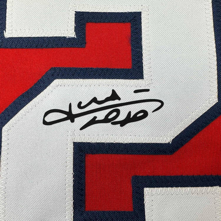 Facsimile Autographed Juan Soto Washington Red Reprint Laser Auto Baseball Jersey Size Men's XL