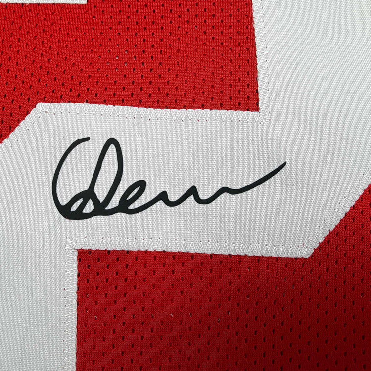 Facsimile Autographed Caleb Downs Ohio State Red Reprint Laser Auto College Football Jersey Size Men's XL