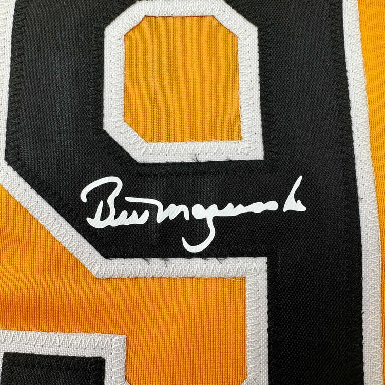 Facsimile Autographed Bill Mazeroski Pittsburgh Yellow Reprint Laser Auto Baseball Jersey Size Men's XL