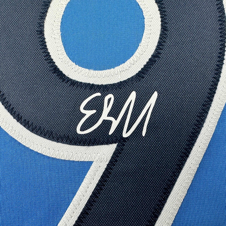 Facsimile Autographed Erling Haaland Manchester City Blue Reprint Laser Auto Soccer Jersey Size Men's XL