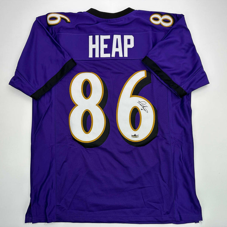 Facsimile Autographed Todd Heap Baltimore Purple Reprint Laser Auto Football Jersey Size Men's XL