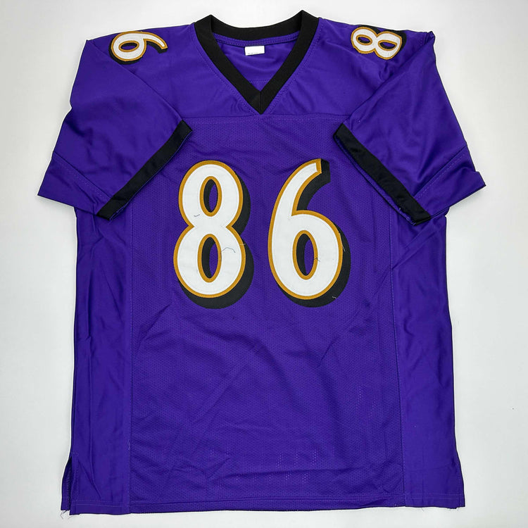 Facsimile Autographed Todd Heap Baltimore Purple Reprint Laser Auto Football Jersey Size Men's XL