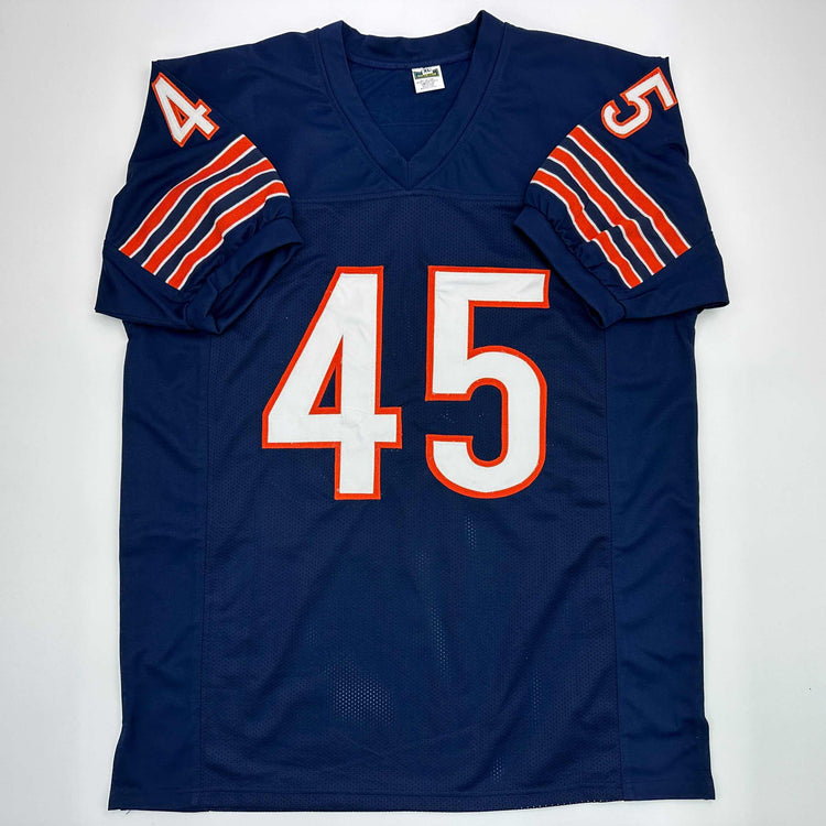 Facsimile Autographed Gary Fencik Chicago Blue Reprint Laser Auto Football Jersey Size Men's XL