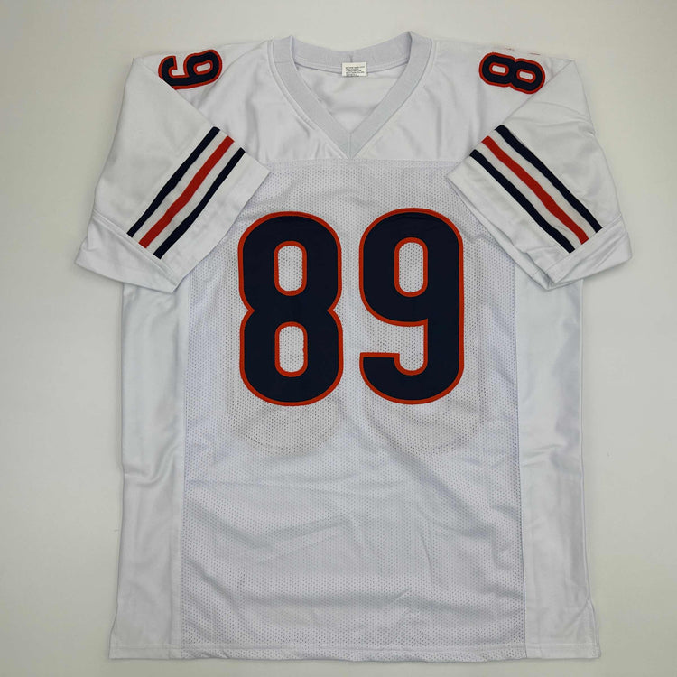 Facsimile Autographed Mike Ditka Chicago White Reprint Laser Auto Football Jersey Size Men's XL