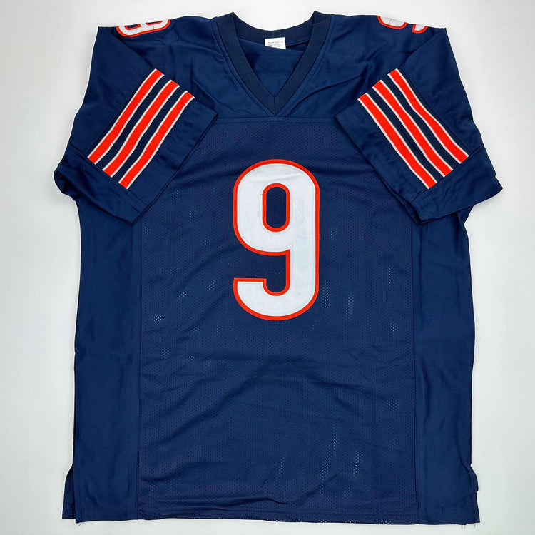 Facsimile Autographed Jim McMahon Chicago Blue Reprint Laser Auto Football Jersey Size Men's XL