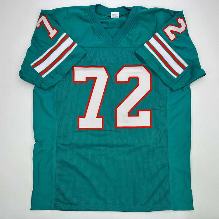 Facsimile Autographed Don Shula 1972 Undefeated Miami Teal Reprint Laser Auto Football Jersey Size Men's XL