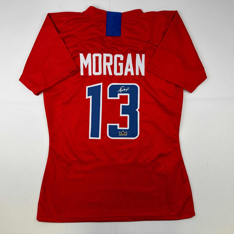 Facsimile Autographed Alex Morgan United States USA Red World Cup Reprint Laser Auto Soccer Jersey Size Men's XL
