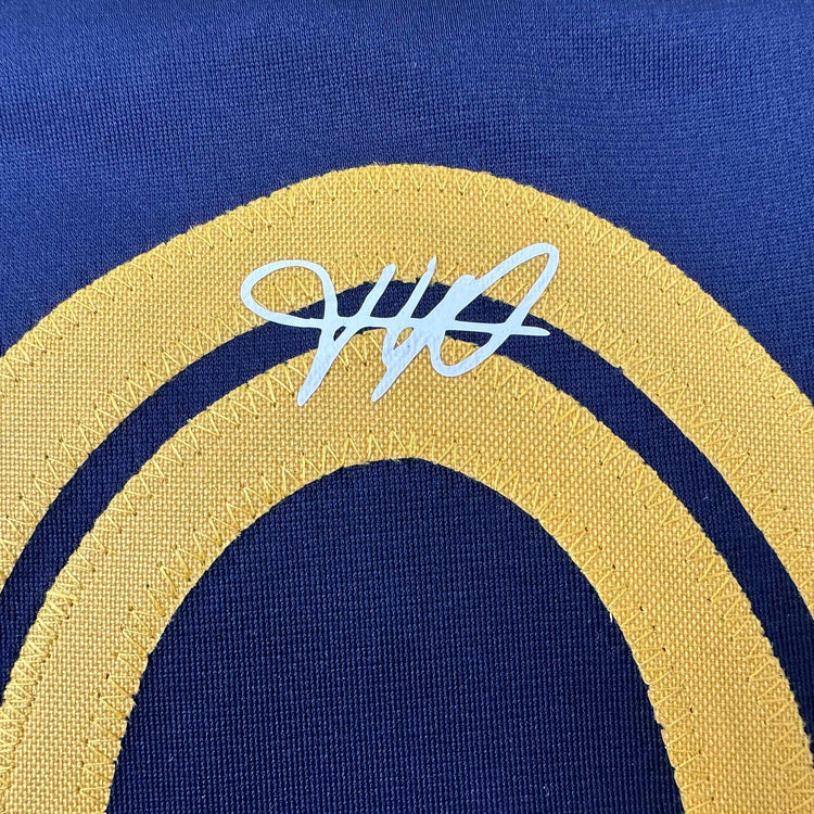 Facsimile Autographed Kylian Mbappe France Blue World Cup Reprint Laser Auto Soccer Jersey Size Men's XL