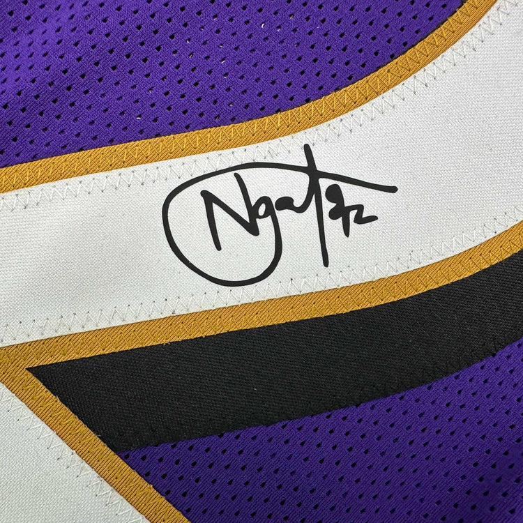 Framed Facsimile Autographed Haloti Ngata 35x39 Baltimore Purple Reprint Laser Auto Football Jersey