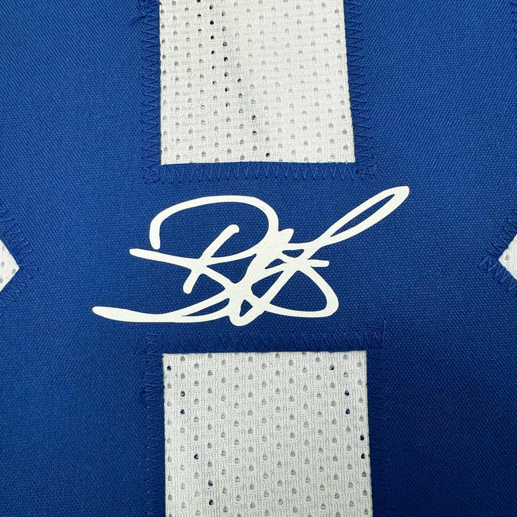 Facsimile Autographed Reggie Wayne Indianapolis White Reprint Laser Auto Football Jersey Size Men's XL