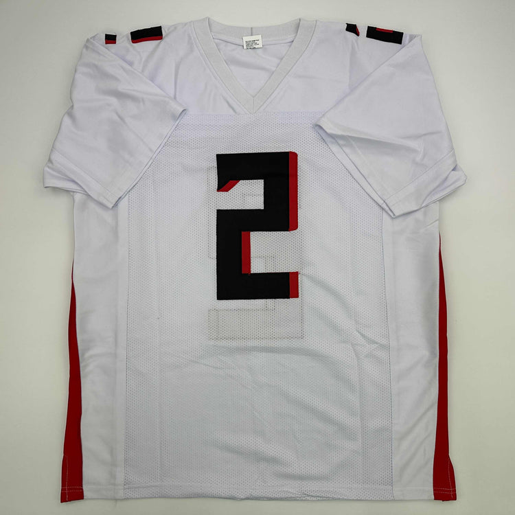 Facsimile Autographed Matt Ryan Atlanta White Reprint Laser Auto Football Jersey Size Men's XL