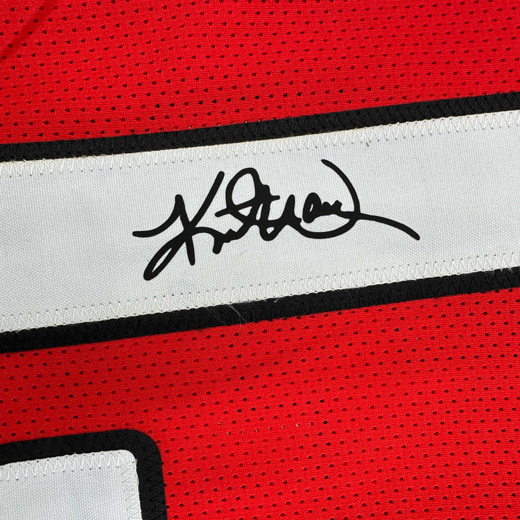 Facsimile Autographed Kurt Warner Arizona Red Reprint Laser Auto Football Jersey Size Men's XL