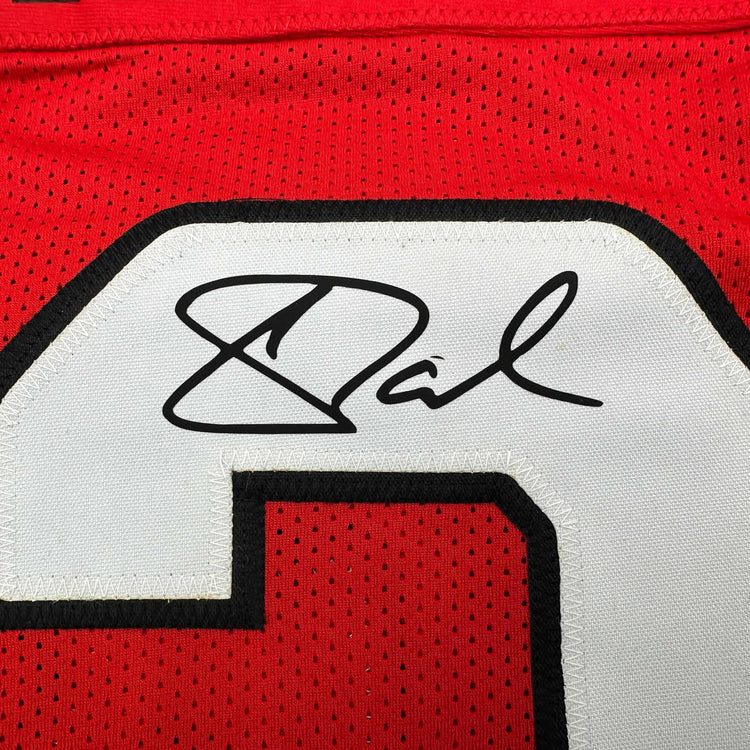 Facsimile Autographed Carson Palmer Arizona Red Reprint Laser Auto Football Jersey Size Men's XL