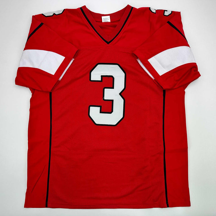 Facsimile Autographed Carson Palmer Arizona Red Reprint Laser Auto Football Jersey Size Men's XL