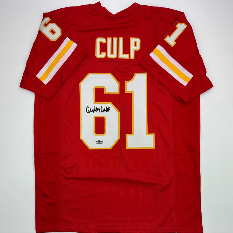 Facsimile Autographed Curley Culp Kansas City Red Reprint Laser Auto Football Jersey Size Men's XL
