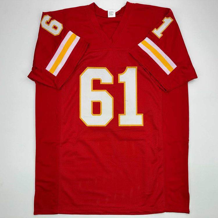 Facsimile Autographed Curley Culp Kansas City Red Reprint Laser Auto Football Jersey Size Men's XL