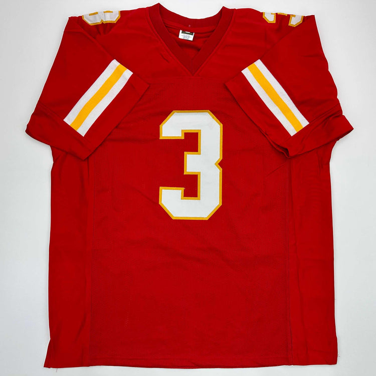 Facsimile Autographed Jan Stenerud Kansas City Red Reprint Laser Auto Football Jersey Size Men's XL