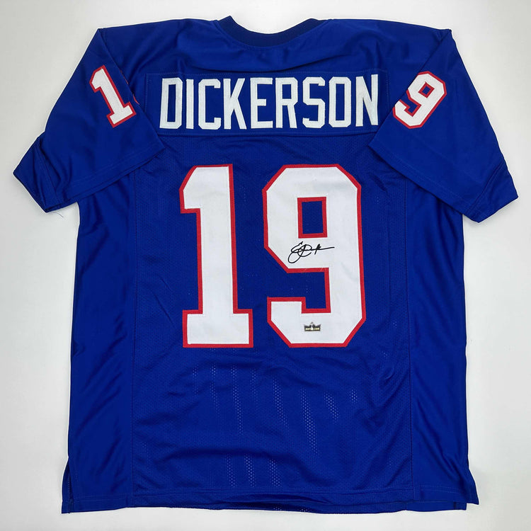 Facsimile Autographed Eric Dickerson SMU Blue Reprint Laser Auto College Football Jersey Size Men's XL