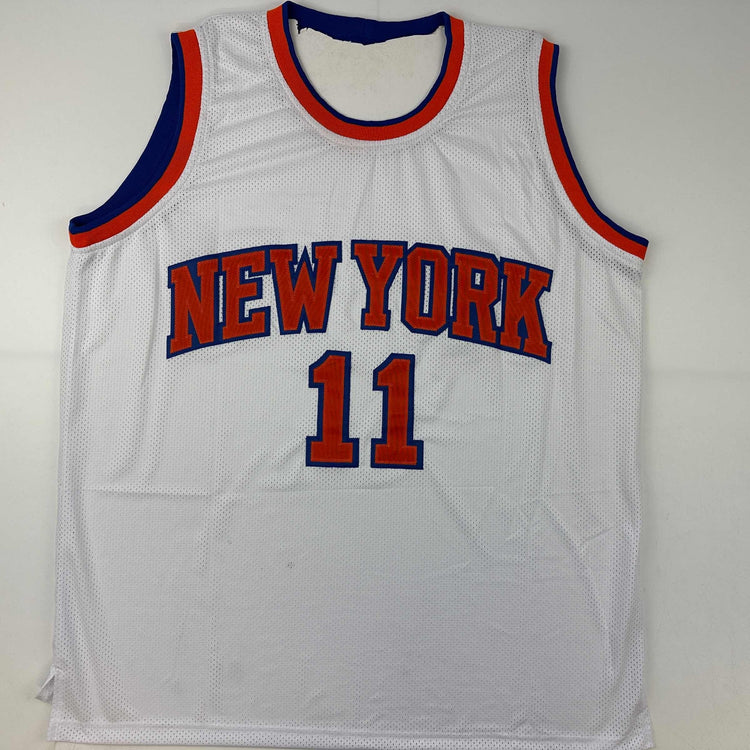 Autographed/Signed Jalen Brunson New York White Basketball Jersey PSA/DNA COA