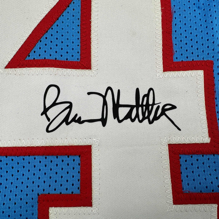 Facsimile Autographed Bruce Matthews Houston Blue Reprint Laser Auto Football Jersey Size Men's XL