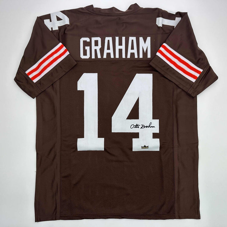 Facsimile Autographed Otto Graham Cleveland Brown Reprint Laser Auto Football Jersey Size Men's XL