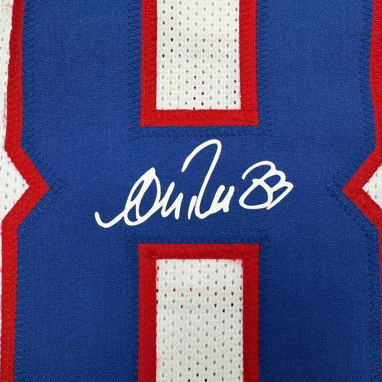 Facsimile Autographed Andre Reed Buffalo White Reprint Laser Auto Football Jersey Size Men's XL