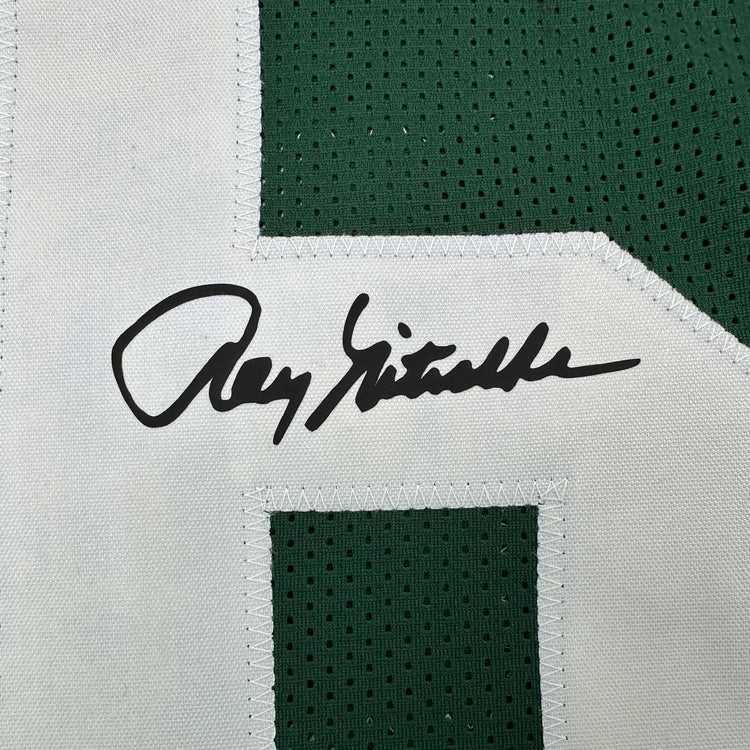 Facsimile Autographed Ray Nitschke Green Bay Green Reprint Laser Auto Football Jersey Size Men's XL